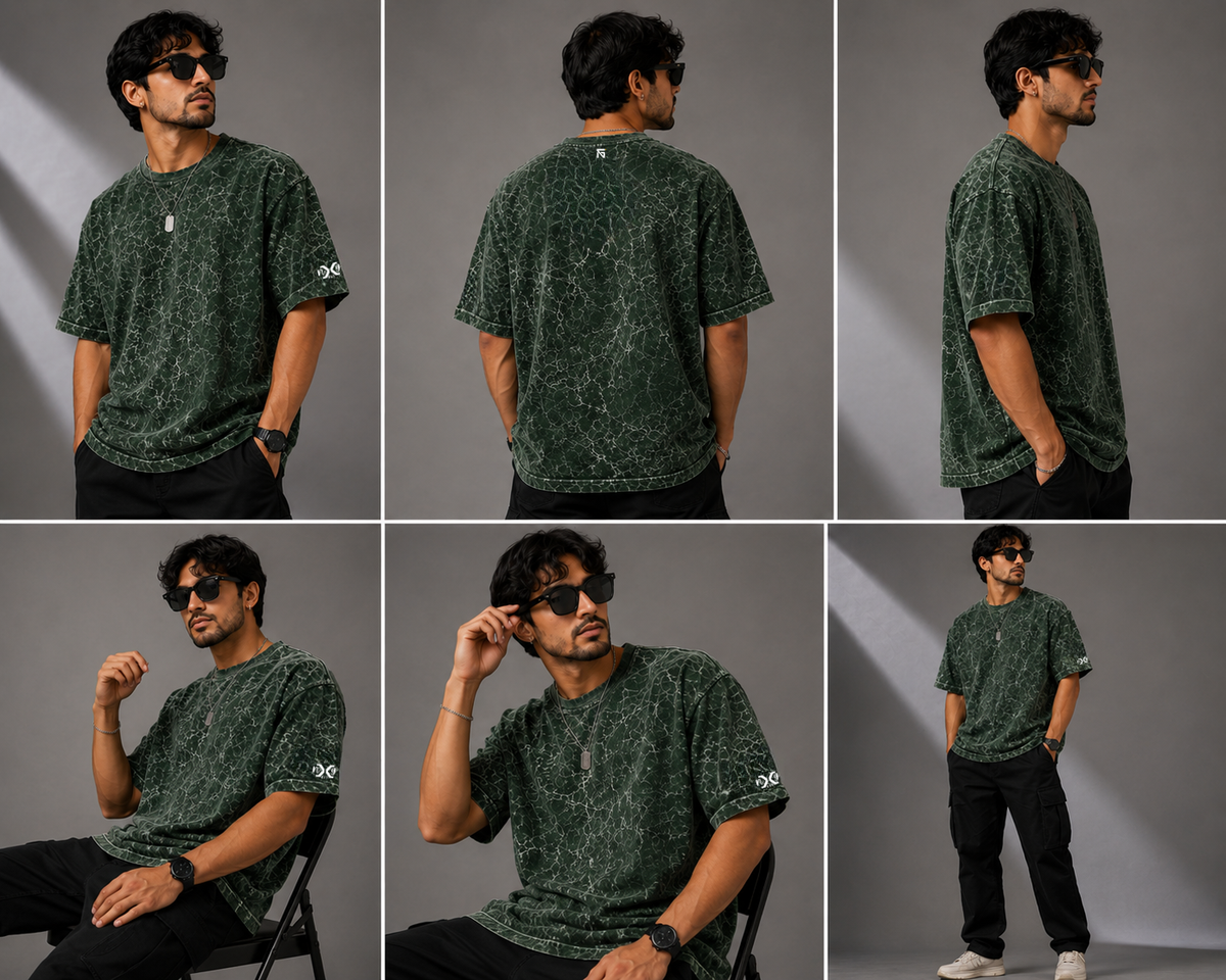 The Vintage Vibe | Acid Wash in Bottle Green