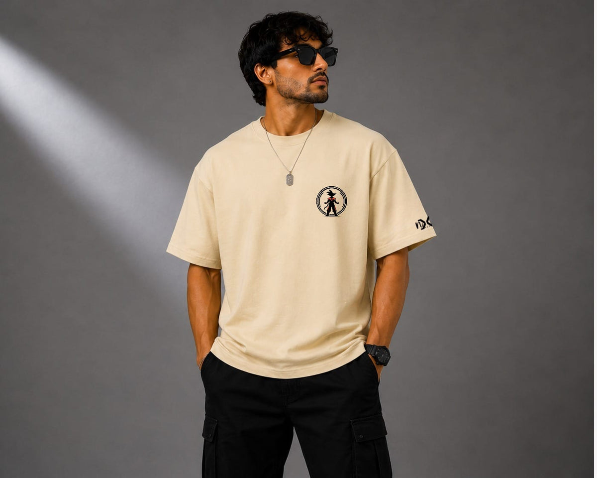 Goku | French Terry Cotton in Cream Beige