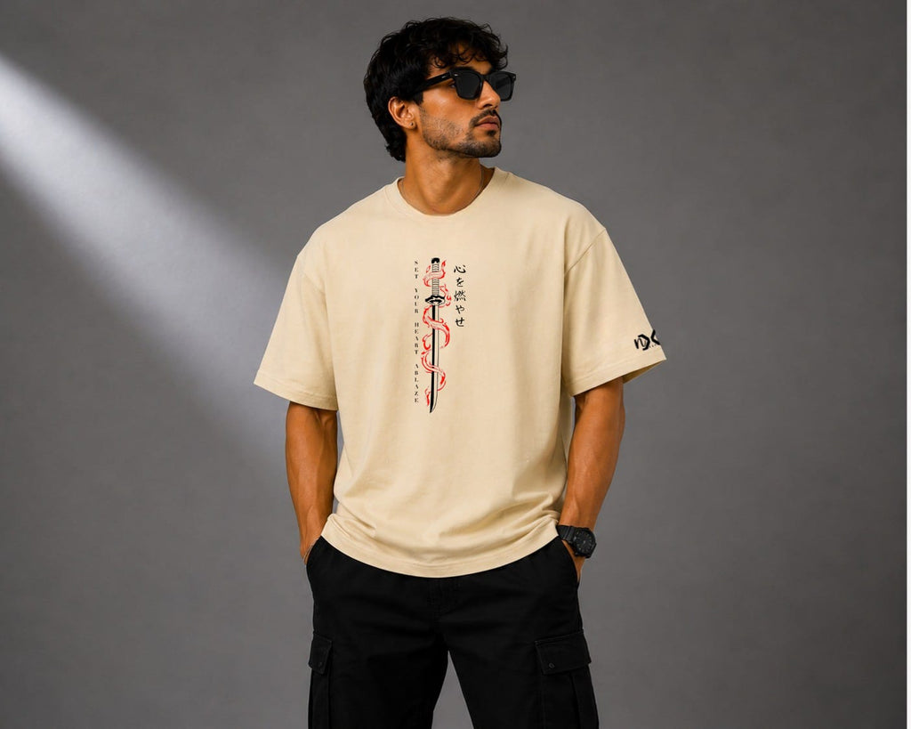 Ablaze | Oversized Cotton in Sand Beige