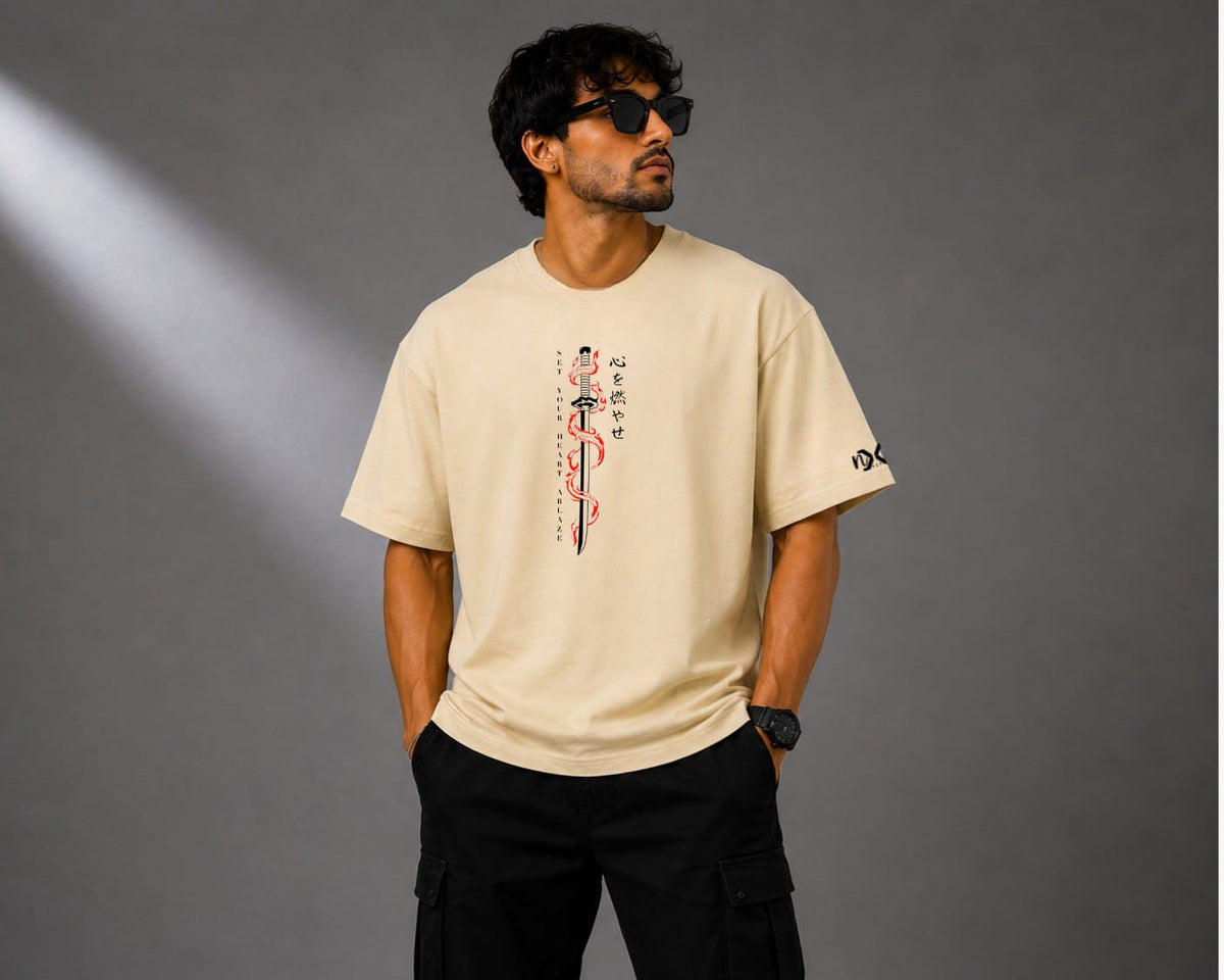 Ablaze | Oversized Cotton in Sand Beige