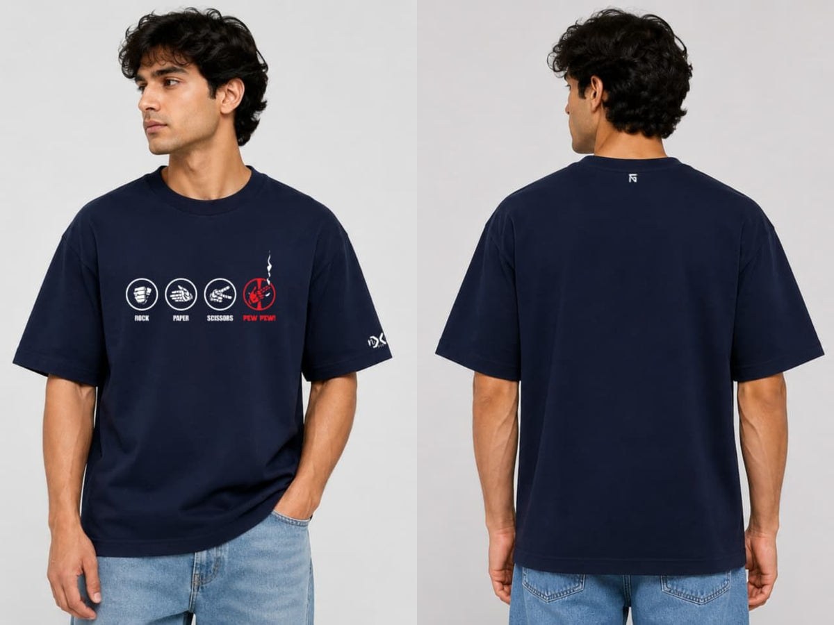Pew Pew | Oversized Cotton in Deep Navy