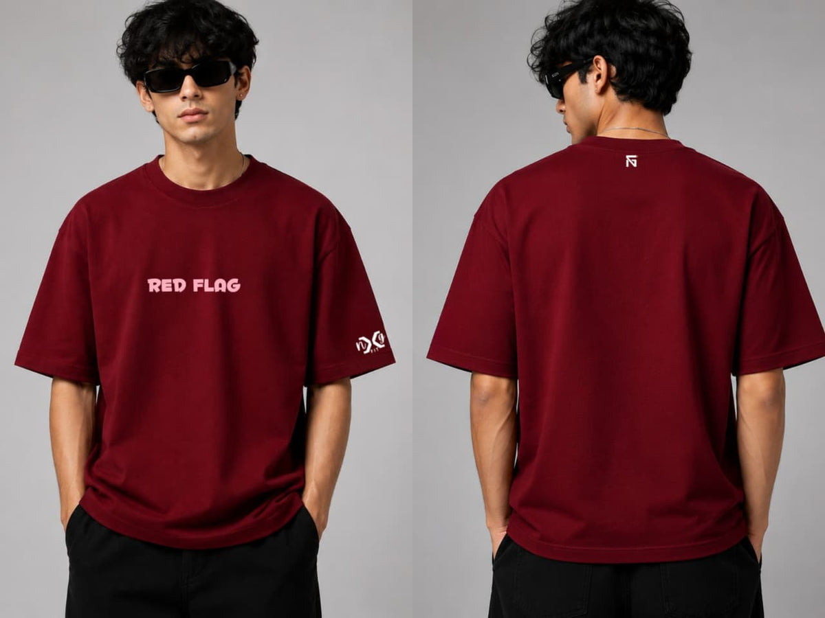 Red Flag | Oversized Cotton in Maroon