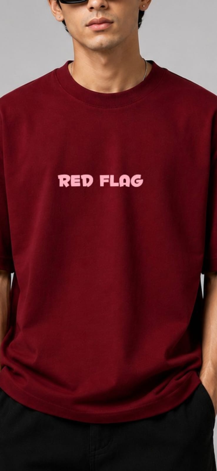 Red Flag | Oversized Cotton in Maroon