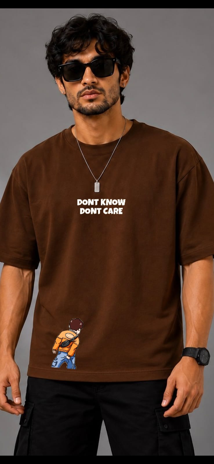 Unbothered | Oversized Cotton in Chocolate Brown
