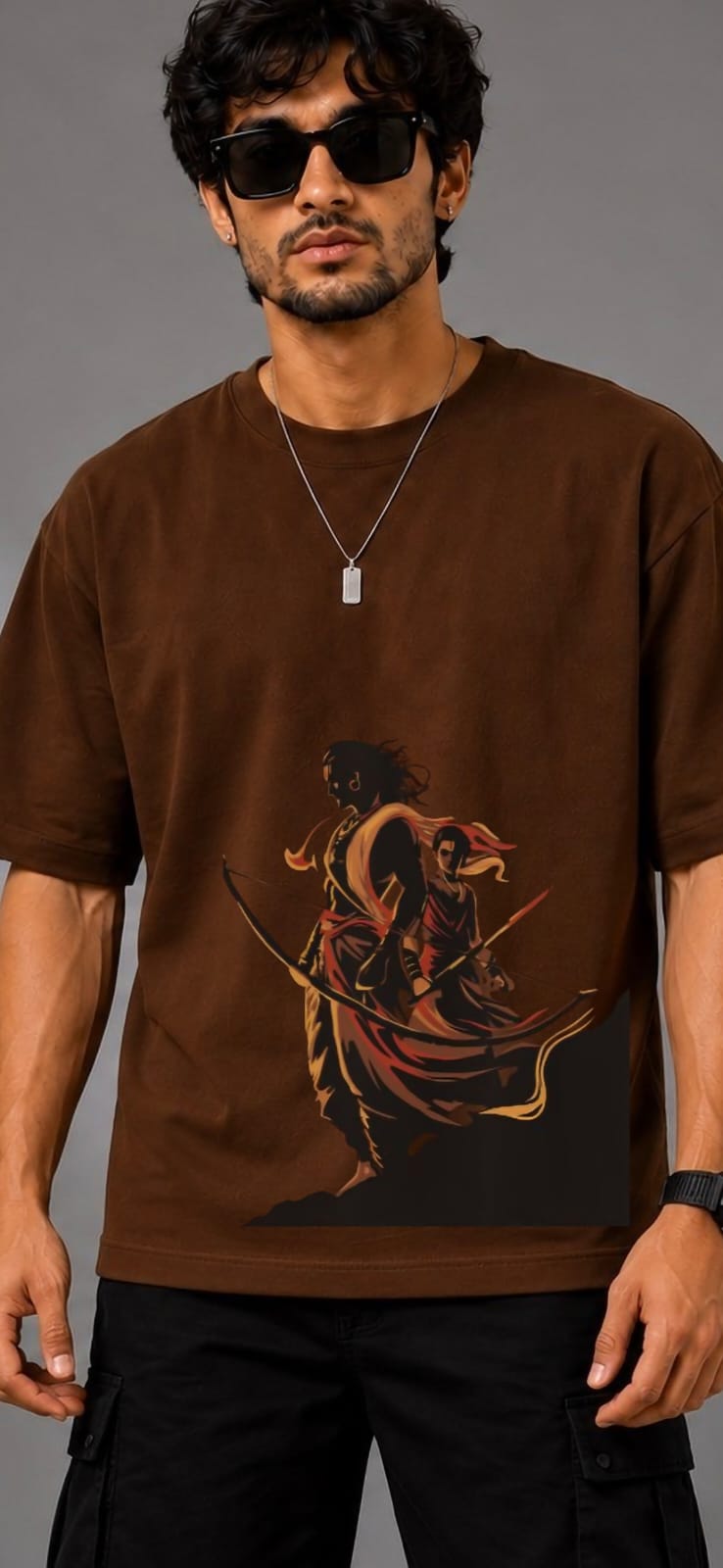 Abhimanyu | Oversized Cotton in Chocolate Brown
