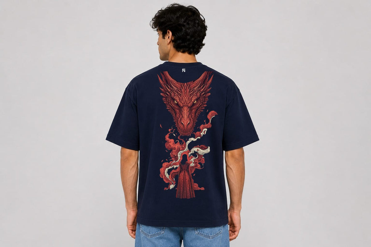 Dracarys | Oversized in Navy Blue