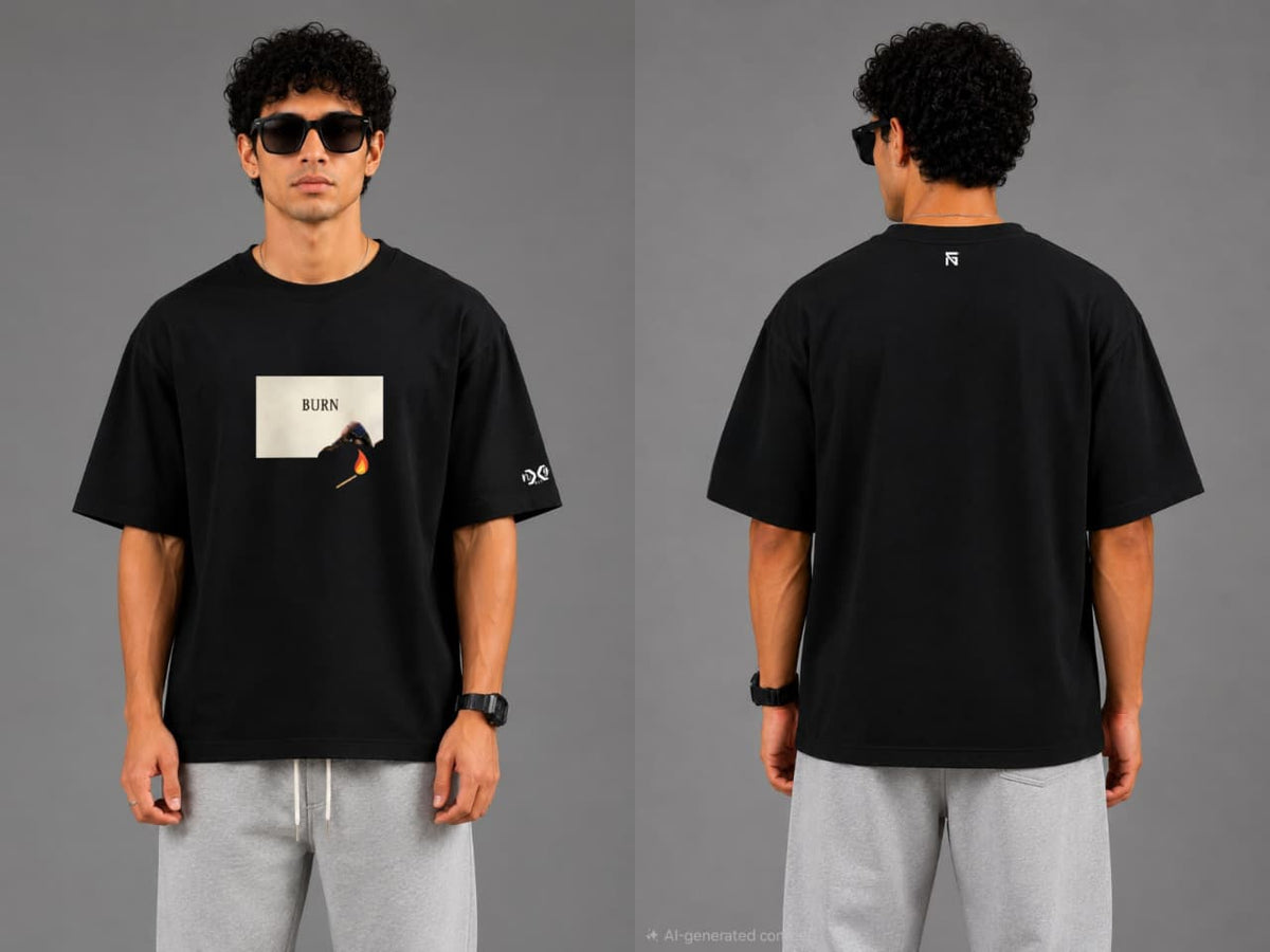 Burn Mark | Oversized Cotton in Deep Black