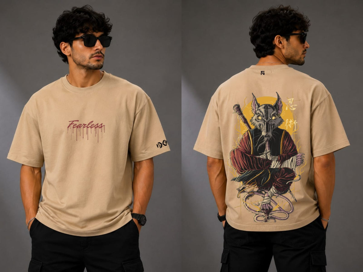 Fearless | Oversized Cotton in Sand Beige