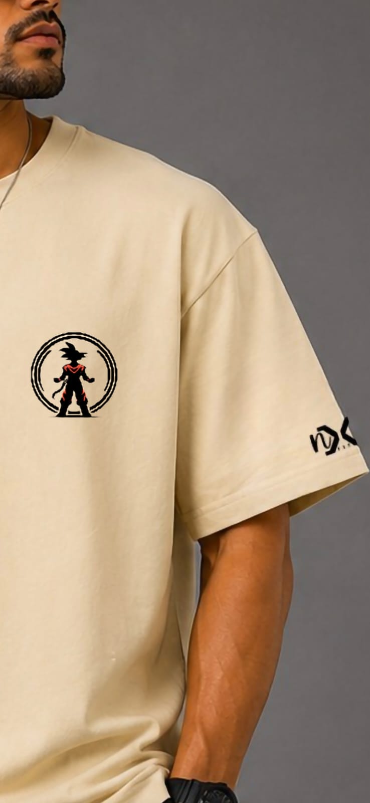 Goku | French Terry Cotton in Cream Beige