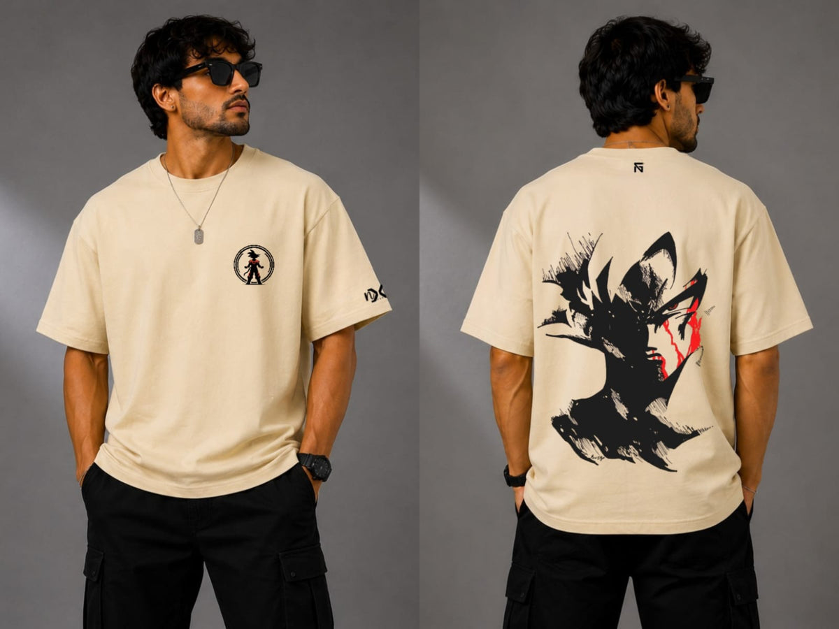 Goku | French Terry Cotton in Cream Beige