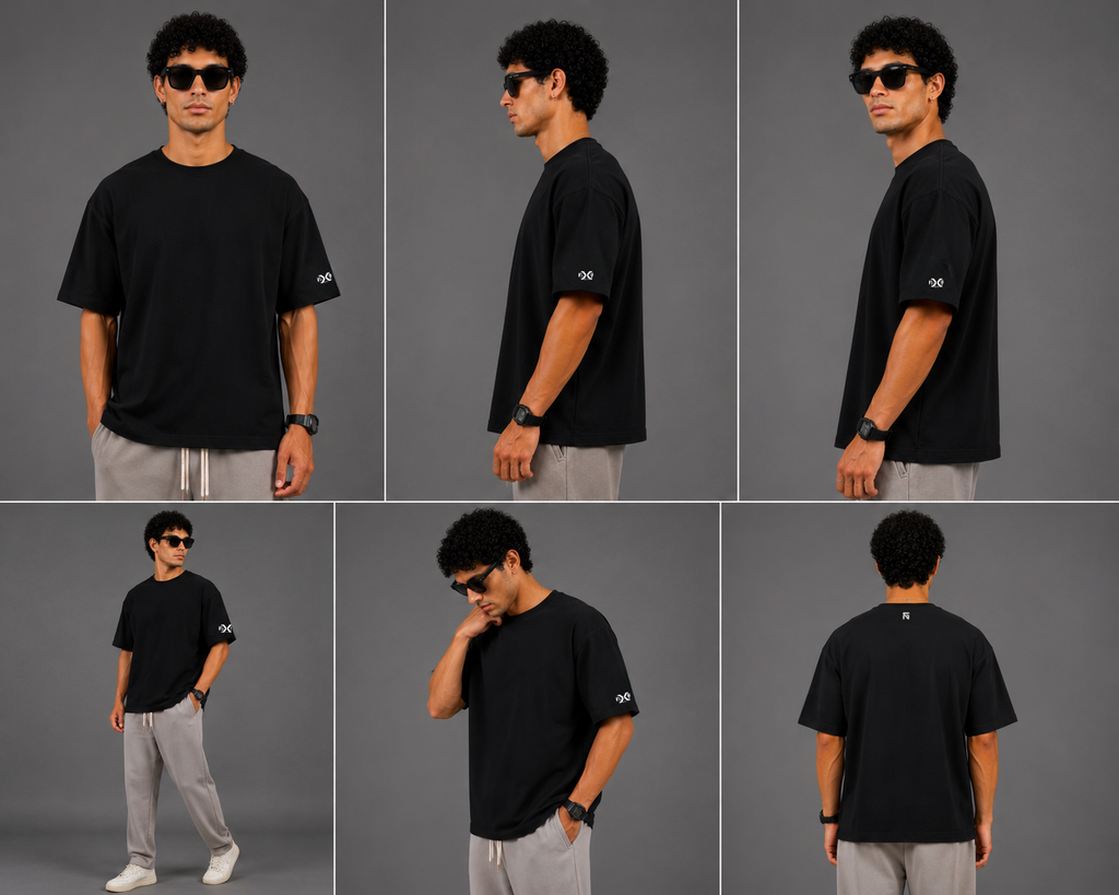 Signature Black | French Terry in Deep Black